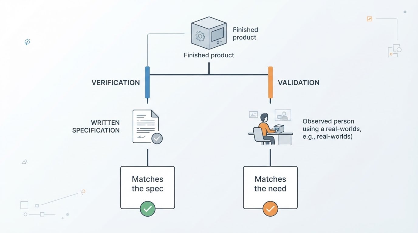 Verification vs Validation: What Each One Checks