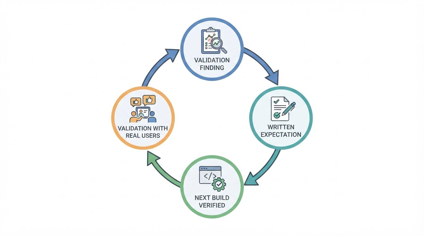 Workflow diagram for verification and validation.